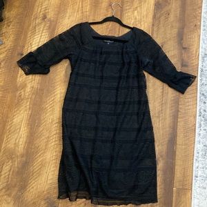 Casual or dressy black lace dress - lined